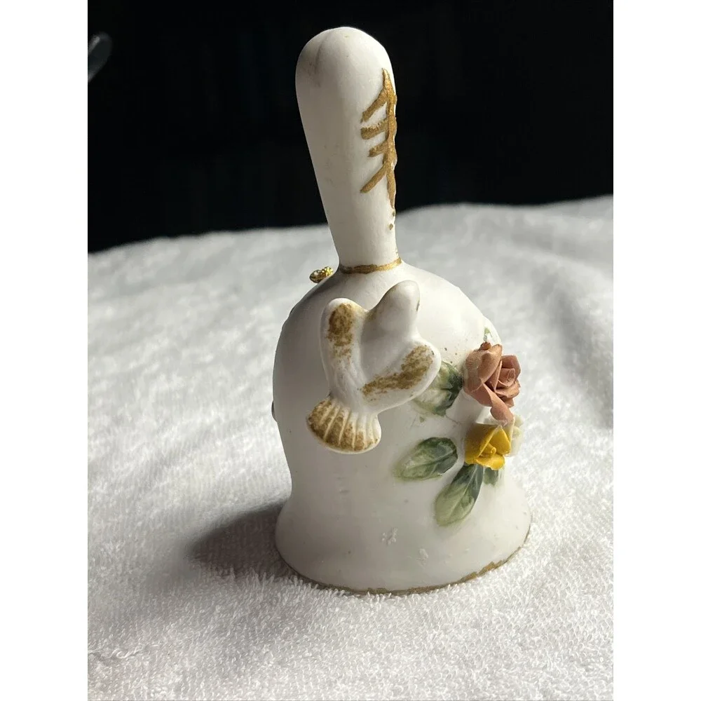Ceramic Bell Bird Figurine Used 1980s